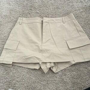 nude zara utility skort